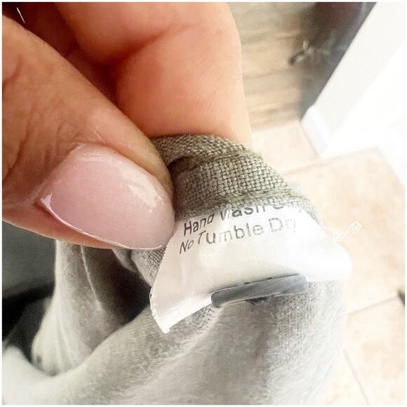 Club Room Luxury 100% Linen Button Down Long Sleeve Light Beige Coastal Boho - Picture 11 of 11